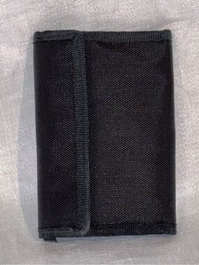 Vintage Black Nylon Tri-Fold 6-Hook Key Case Wallet Organizer hook loop closure